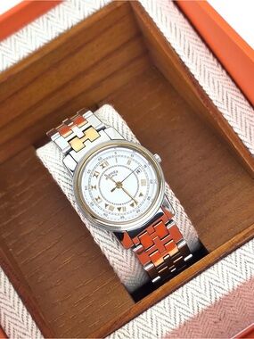 Hermes Carrick Two-Tone Women's Watch with original box and COA